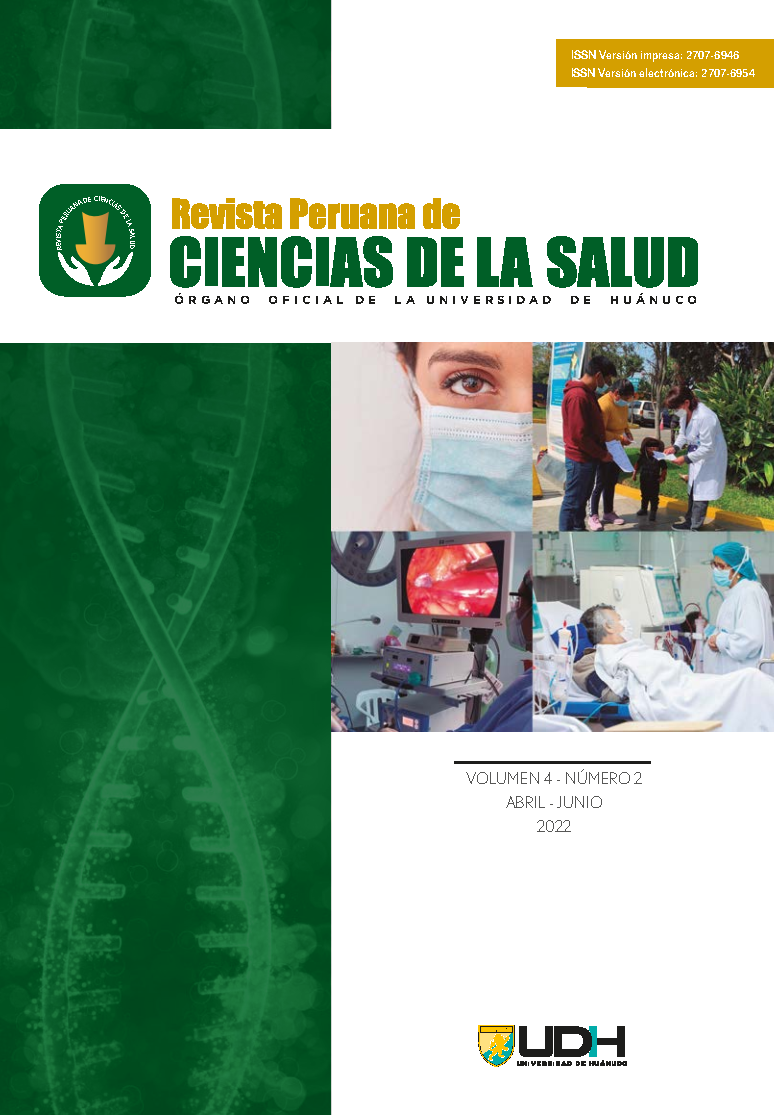 					Ver Vol. 4 Núm. 2 (2022): Revista Peruana de Ciencias de la Salud (abr-jun)
				