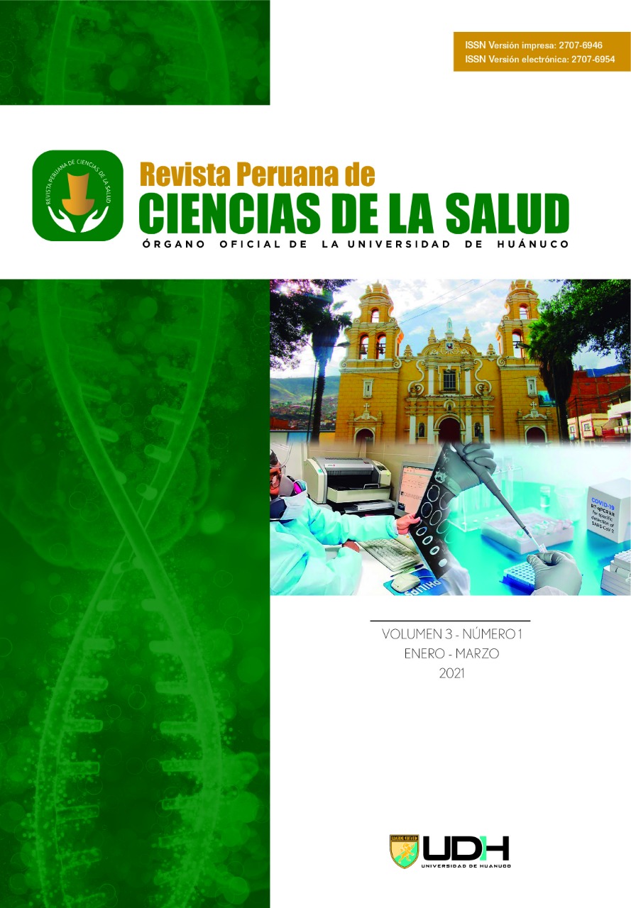 					View Vol. 3 No. 1 (2021): Revista Peruana de Ciencias de la Salud (jan-mar)
				