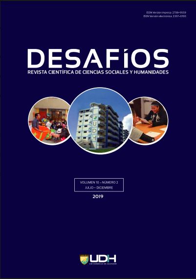 					View Vol. 10 No. 2 (2019): Revista Desafíos (jul-dic)
				