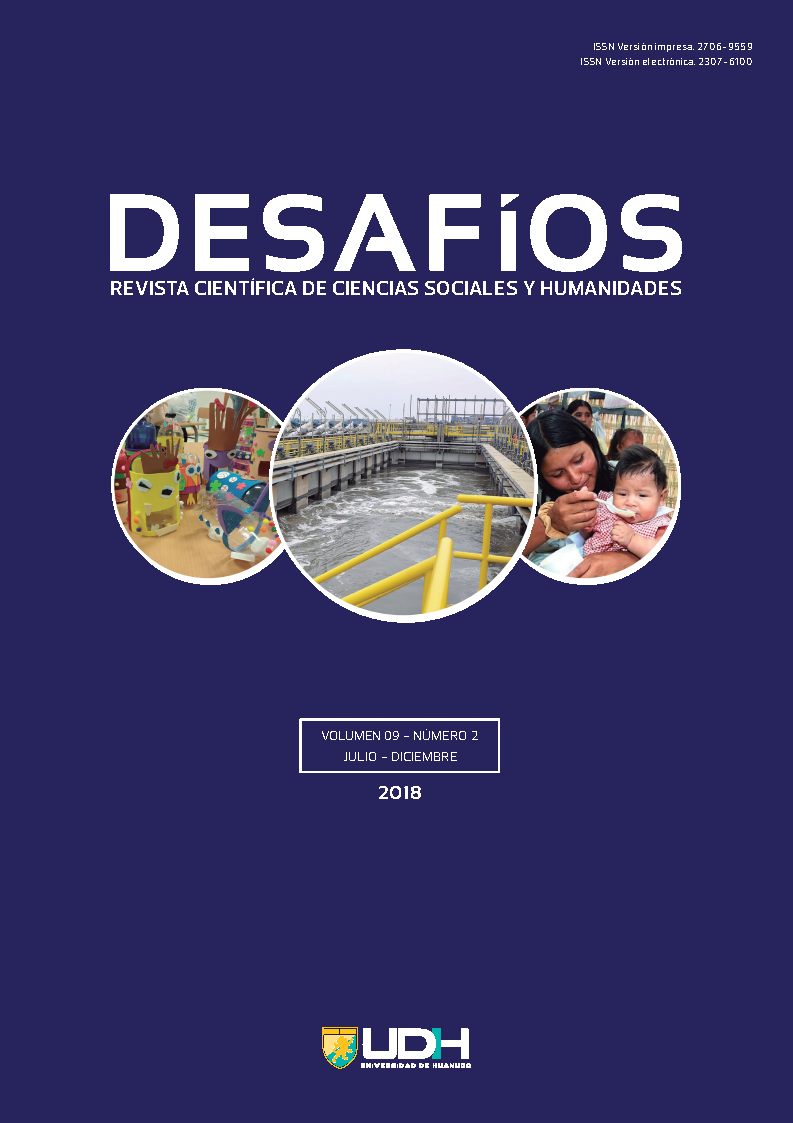 					View Vol. 9 No. 2 (2018): Revista Desafíos (jul-dic)
				